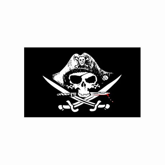 Johnin 90*150cm Black Beard Blackbeard Edward Teach Pirate Flag