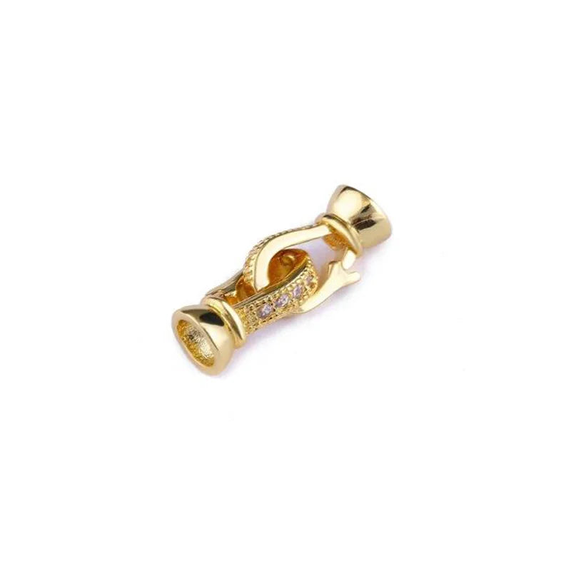 Jewellery Making Supplies Copper Inlaid AAA CZ Rhinestone Round Heart Clasps For Bracelets Making Fastening Jewelry Findings