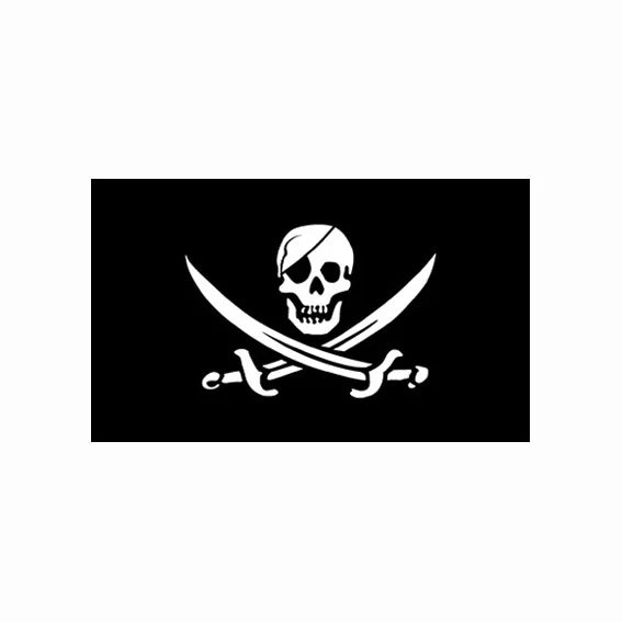Johnin 90*150cm Black Beard Blackbeard Edward Teach Pirate Flag