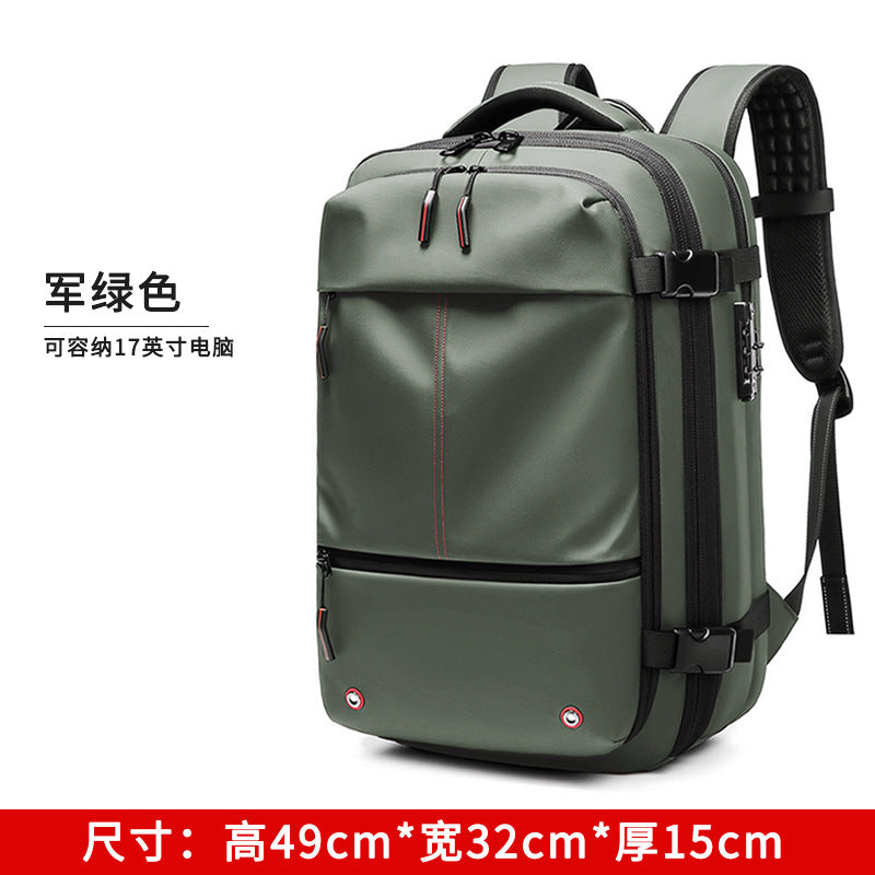Men's Travel Vacuum Backpack Large Capacity Business Multifunctional Computer Bag TPU Material with Air vacuum