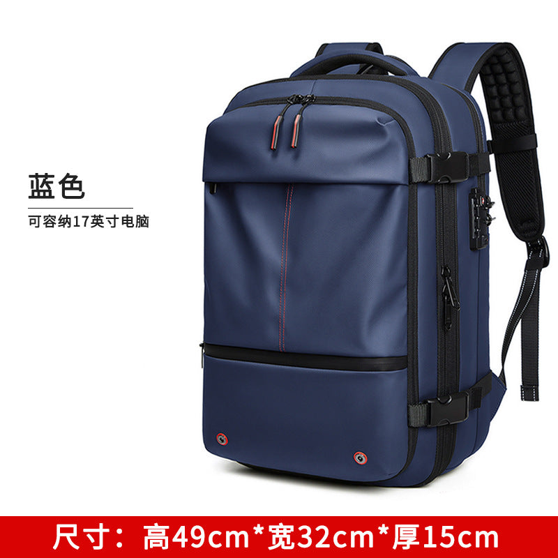 Men's Travel Vacuum Backpack Large Capacity Business Multifunctional Computer Bag TPU Material with Air vacuum