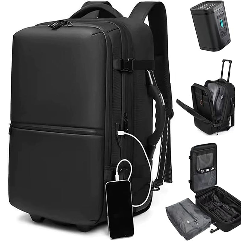 Airback backpack, vacuum compression backpack, invisible tug backpack, business trip, travel trolley case 24 inches