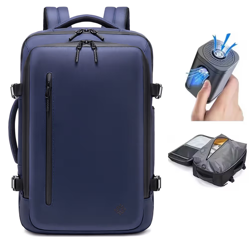 Airback vacuum compression backpack multifunctional anti-theft travel backpack hand handle waterproof computer bag