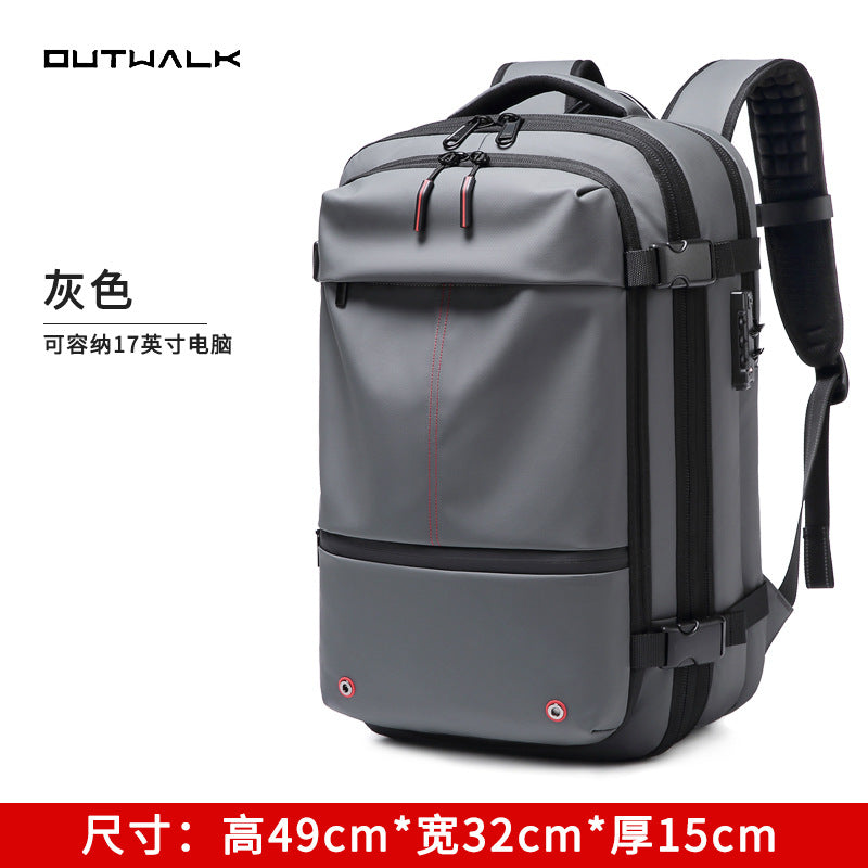 Men's Travel Vacuum Backpack Large Capacity Business Multifunctional Computer Bag TPU Material with Air vacuum