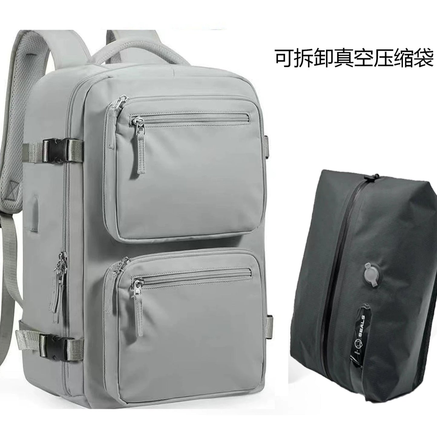 Vacuum compression travel backpack lightweight large capacity men's backpack duffel bag outdoor mountaineering business trip computer schoolbag female