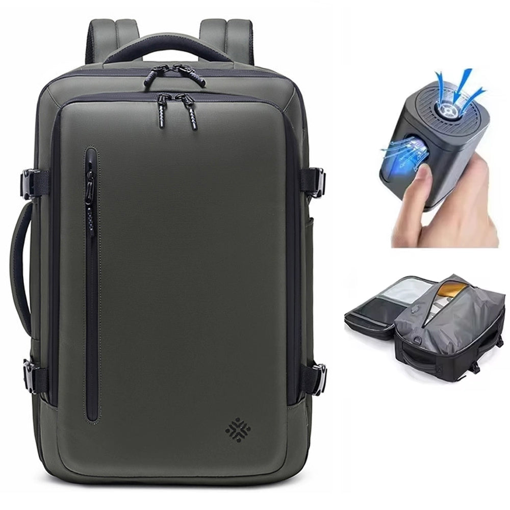 Airback vacuum compression backpack multifunctional anti-theft travel backpack hand handle waterproof computer bag