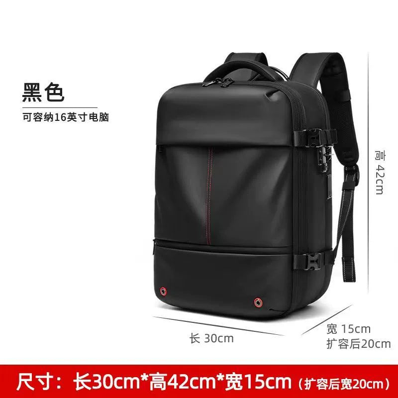 Vacuum compression backpack women's large-capacity wet and dry separation commuter travel bag can be boarded and expanded to a backpack
