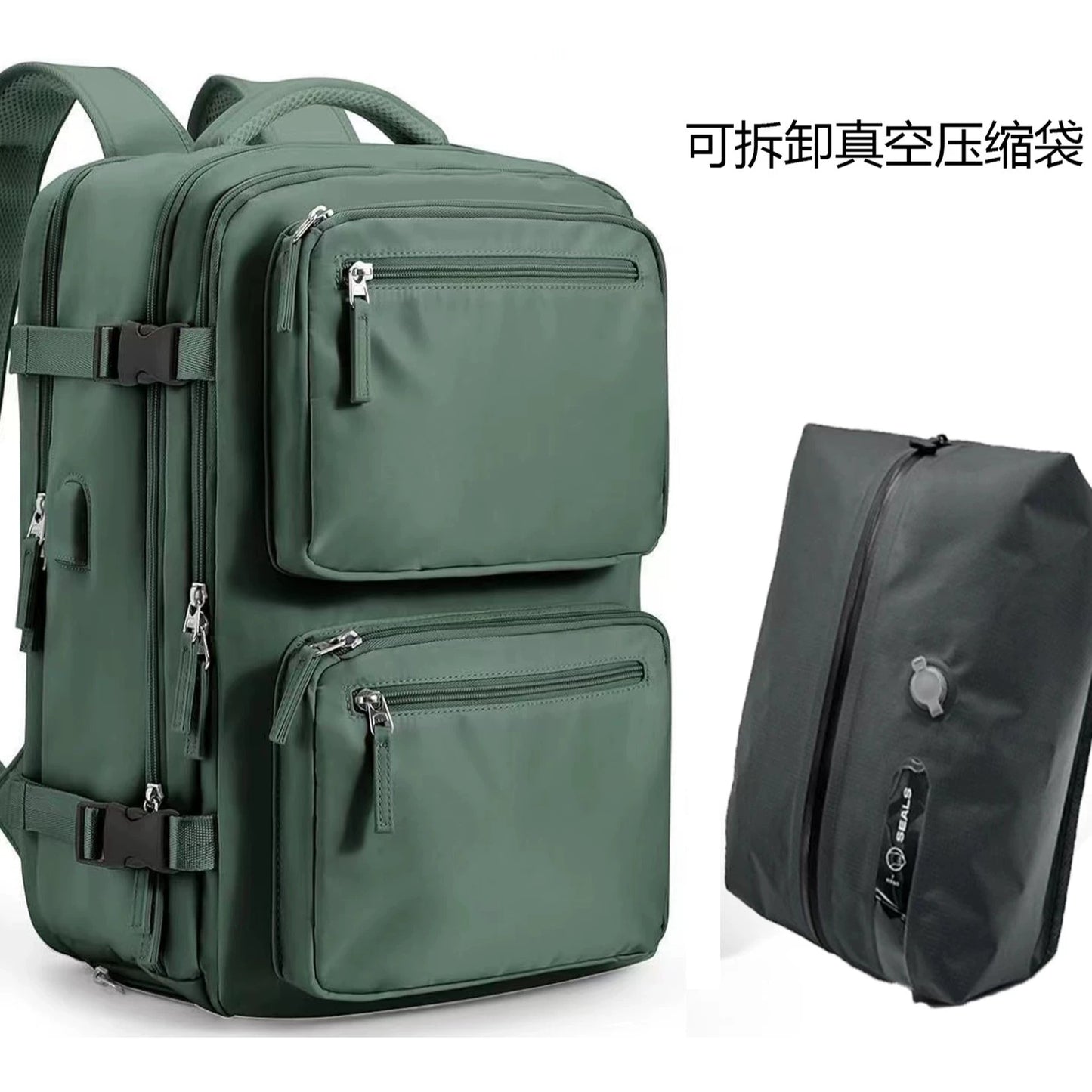 Vacuum compression travel backpack lightweight large capacity men's backpack duffel bag outdoor mountaineering business trip computer schoolbag female