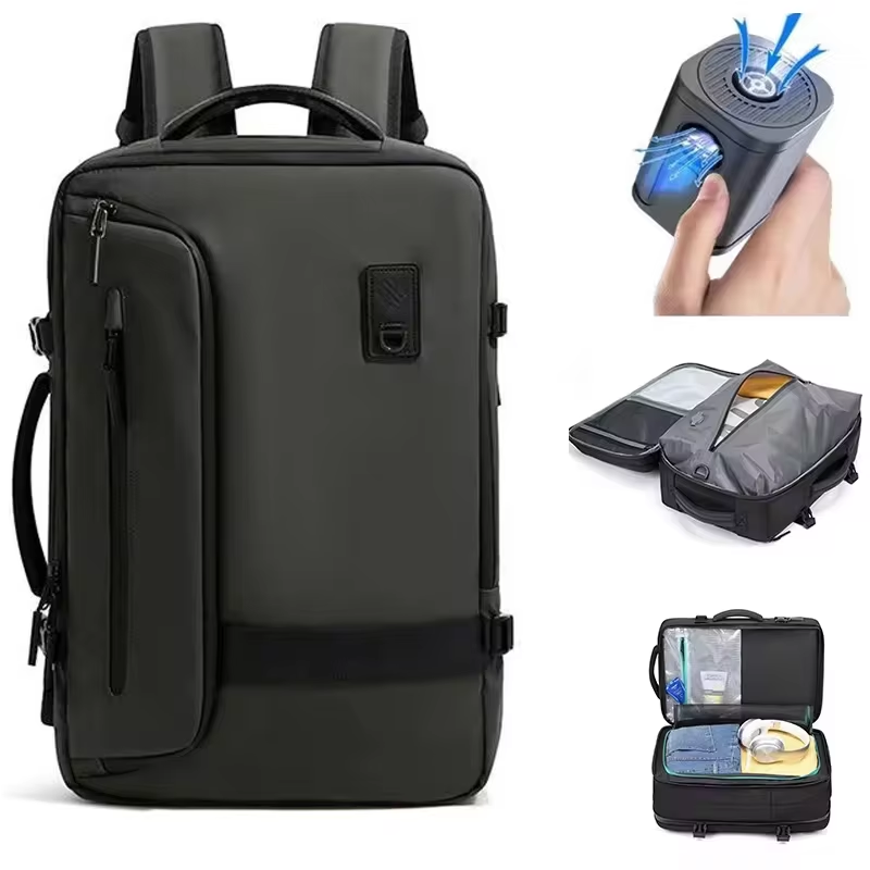 Airback vacuum compression backpack multifunctional anti-theft travel backpack hand handle waterproof computer bag