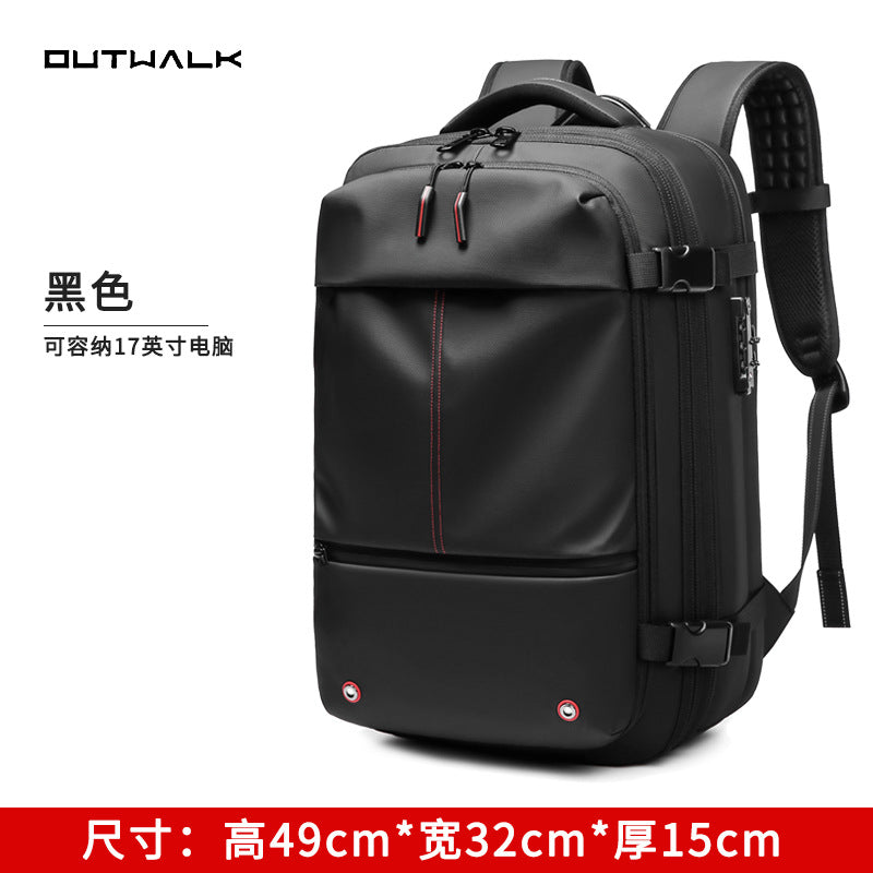 Men's Travel Vacuum Backpack Large Capacity Business Multifunctional Computer Bag TPU Material with Air vacuum
