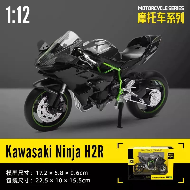 MSZ CCA 1:12 BMW R1250GS S1000R with base alloy die-cast car motorcycle model, toy gift giving, die-cast static motorcycle model