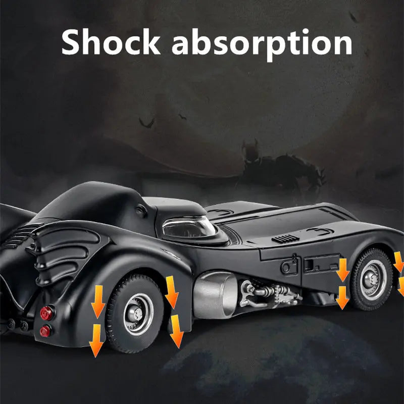 1/24 Classic Movie Car Batmobile Bat Alloy Sports Car Model Diecast Metal Toy Racing Car Model Sound Light Simulation Kids Gifts