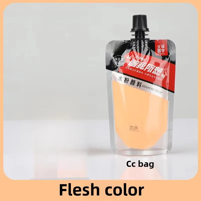 Gouache Pigment Pack Gouache Refill Jelly Pigment Art Students Special Beginners Children's Non-Toxic Super Gouache 80ml