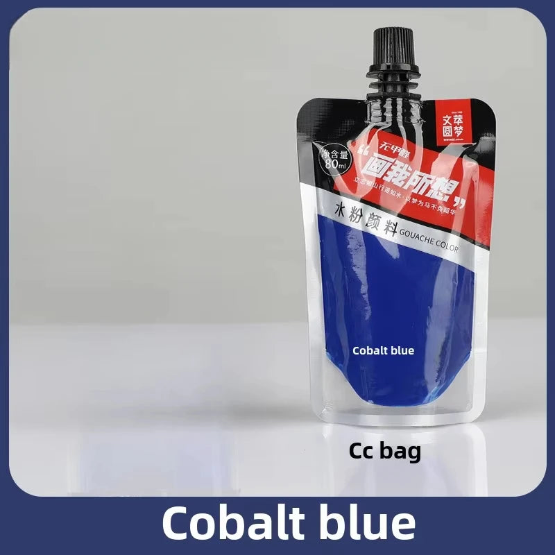 Gouache Pigment Pack Gouache Refill Jelly Pigment Art Students Special Beginners Children's Non-Toxic Super Gouache 80ml