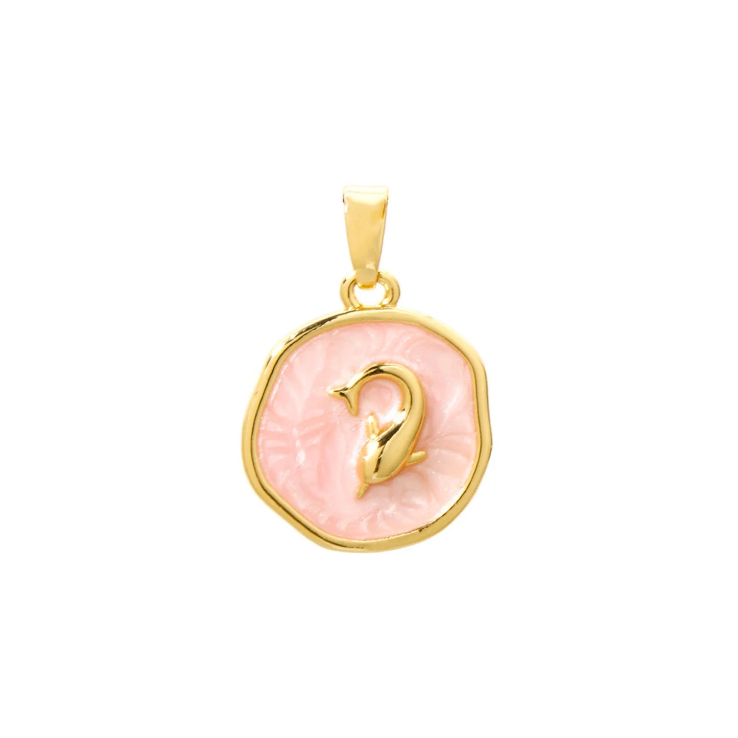 2 PCs Brass Ocean Series Charm Pendant 18K Gold Plated Irregular Enamel Shell Starfish Dolphin For Necklace Making 22mm x 15mm