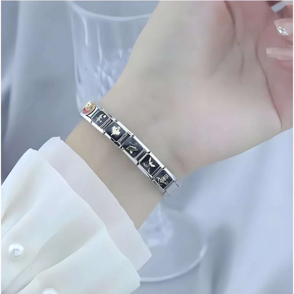 2025 Dark Style Halloween Black Owl Star Moon Bat Ghost Billiards Charm Italian Links Fit 9mm Bracelet DIY Jewelry for Couples