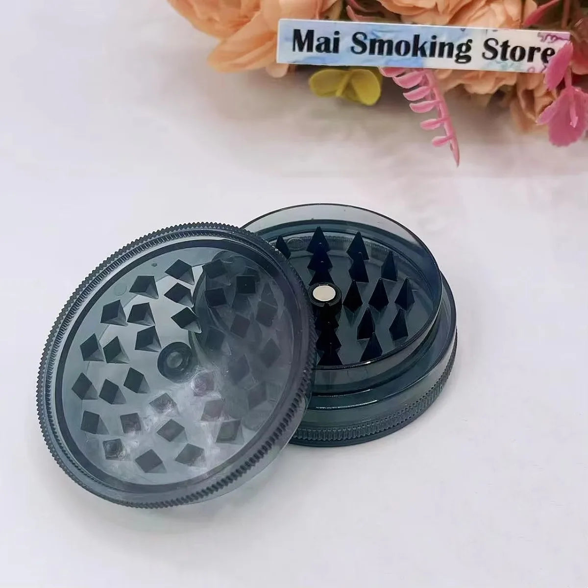 40/60mm Plastic Herb Grinder 3-layer Manual Spice Salt Mill Pepper Mortar Pestle Tobacco Raw Grass Grinder Cigarette Smoke Tool