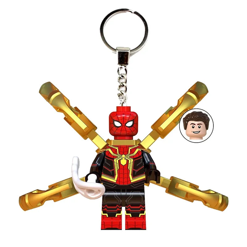 Marvel Creative Personalized Cartoon Keychain Iron Man Hulk Hawkeye Venom Thanos New Car Keychain Backpack Pendant Festival Gift