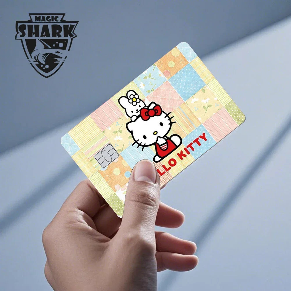 2025 New Arrival Cute Hello Kitty Frog Matte Front Side PVC Sticker Skin Film Cover for Debit Credit Card