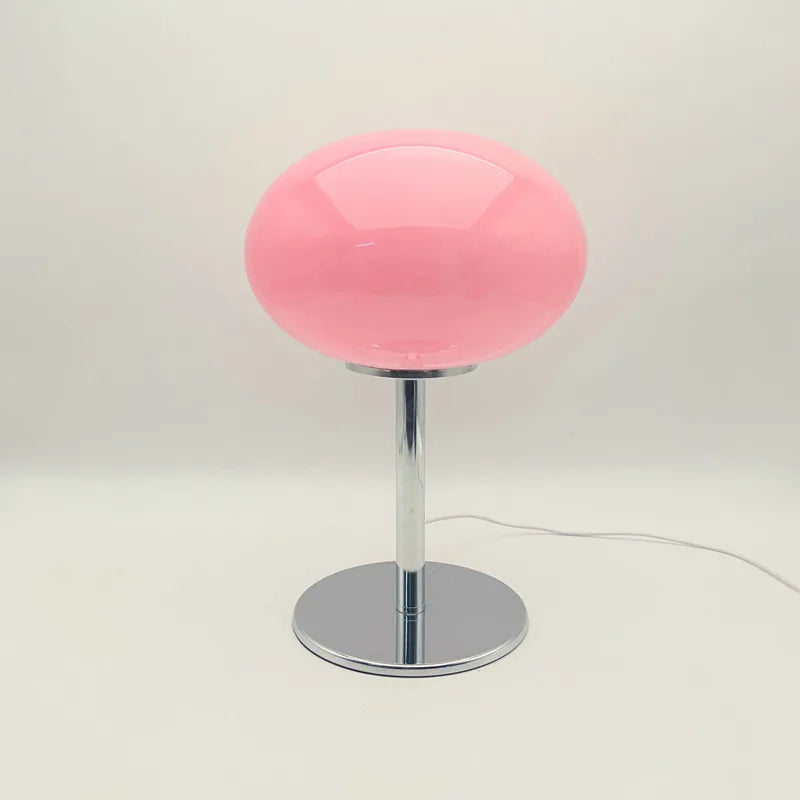 Macaron Glass Table Lamp Trichromatic Dimming Living Room Atmosphere Lamps Eye Protection Night Light Girl Bedroom Bedside Decor