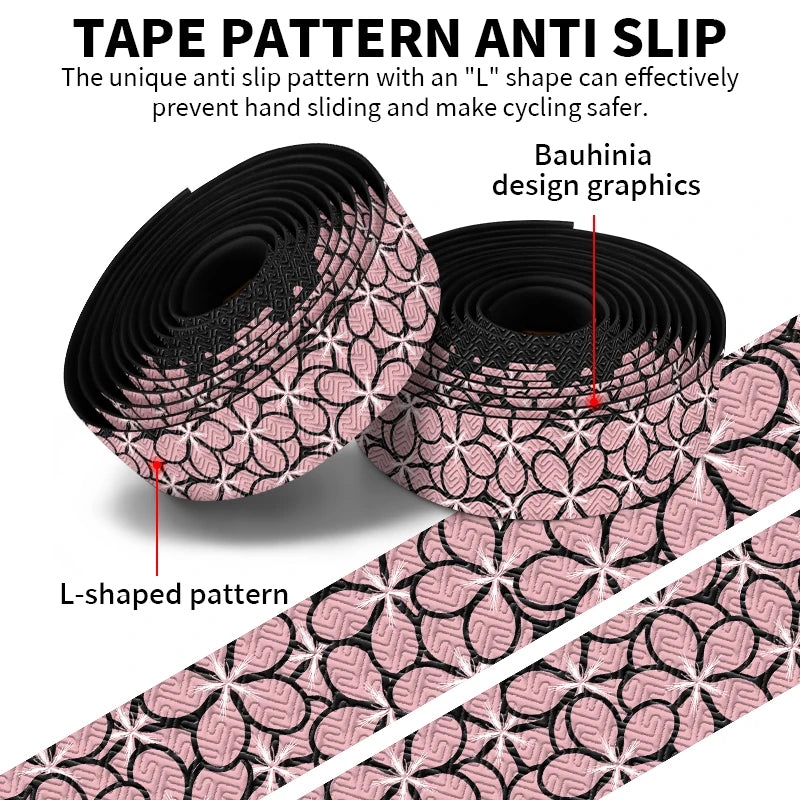 BUCKLOS Road Bike Handlebar Tape EVA+PU Non-slip Shock Absorption Handlebar Tape Flower Bar Tape Waterproof Bycicle Accessories