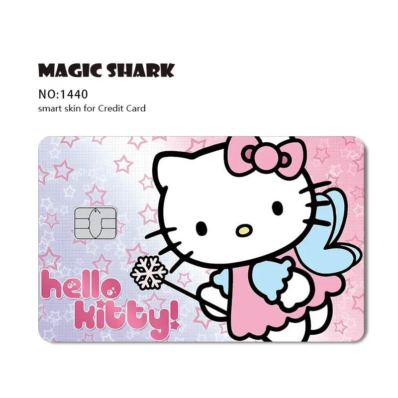 2025 New Arrival Cute Hello Kitty Frog Matte Front Side PVC Sticker Skin Film Cover for Debit Credit Card