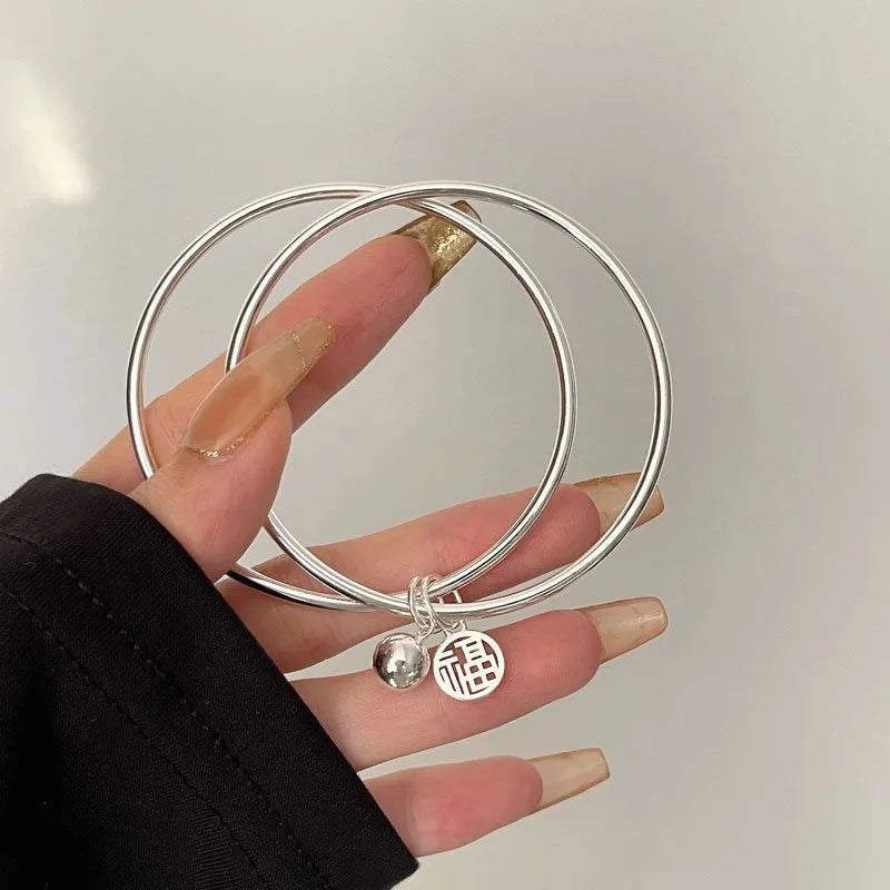 New simple bow bell opening adjustable girlfriends bracelet