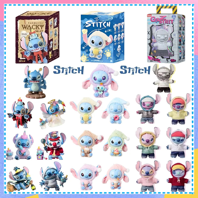 Stitch Has to Take a Bite No Matter How Sleepy It Is GenZ Street Series Mystery Box Funny Diary Mystery Box Children's Toys