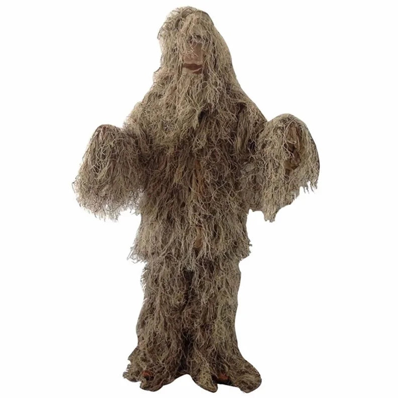 Camouflage Clothing 3D Withered Grass Ghillie Suit 5 PCS Sniper Hunting Suit Hunting Clothes Birding Suit