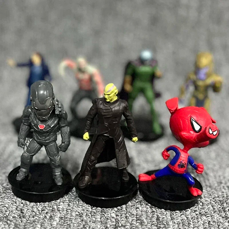 Marvel Movie AvengersSuper Mini Action Figure Hero Iron Man Spiderman Dolls Ornaments Collectible Model Children's Birthday Gift