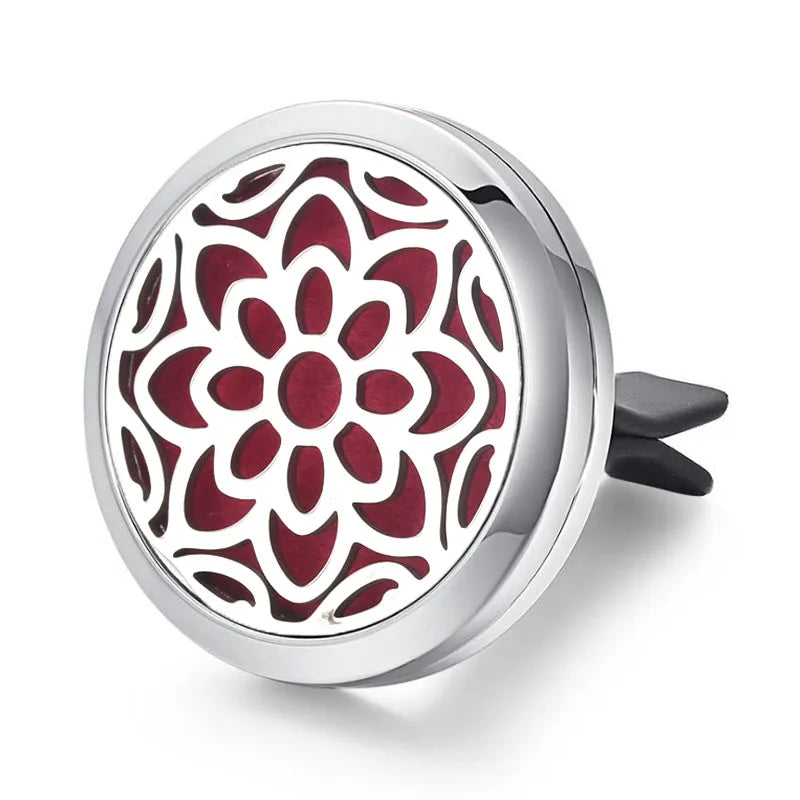 Aromatherapy Jewelry Locket Pendant Car Air Freshener Vent Clip Aroma Perfume Oils Locket Essential Oil Diffuser Car Clip