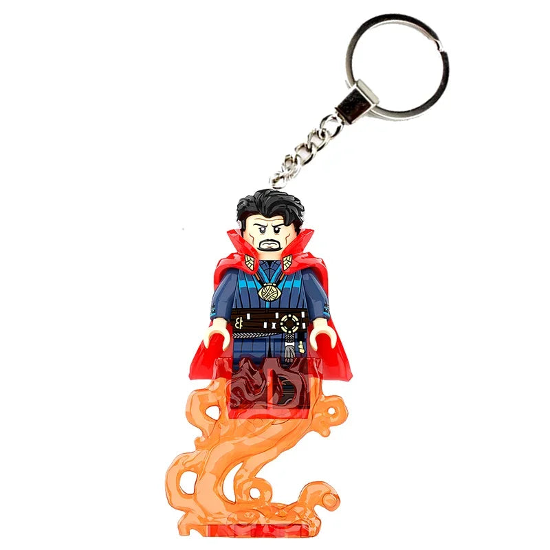 Marvel Creative Personalized Cartoon Keychain Iron Man Hulk Hawkeye Venom Thanos New Car Keychain Backpack Pendant Festival Gift