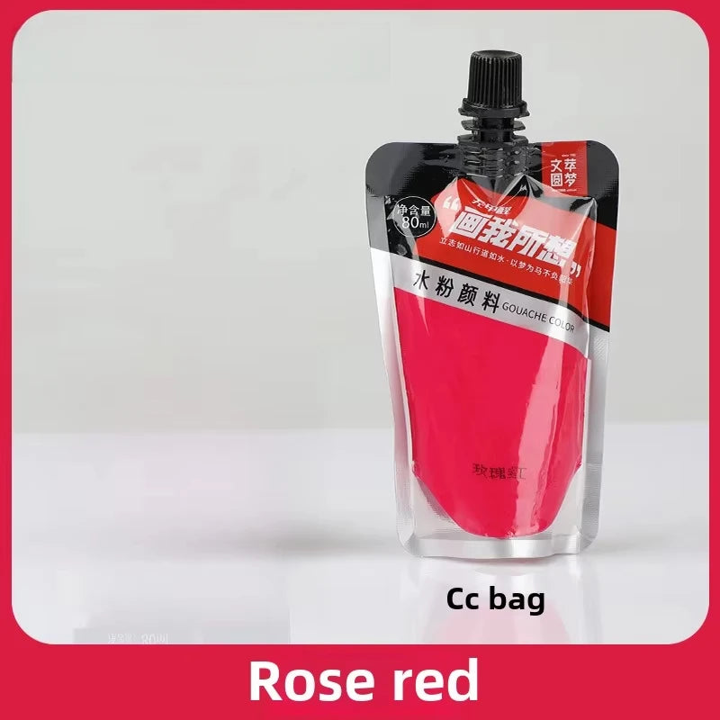 Gouache Pigment Pack Gouache Refill Jelly Pigment Art Students Special Beginners Children's Non-Toxic Super Gouache 80ml