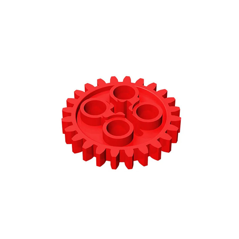 Gobricks 10PCS Gear 24 Tooth 2nd Version - 1 Axle Holecompatible with 3648 24505 pieces of Children's MOC Brick Education Toys