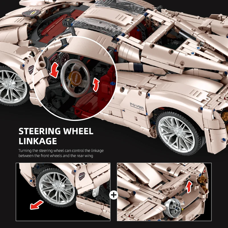 IN STOCK JJ9210 MOC Technical Remote Control Sports Car Building Blocks Assembling Bricks Toys for Boys Christmas Gift Set