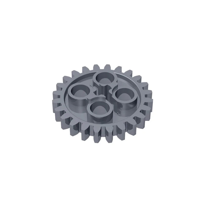 Gobricks 10PCS Gear 24 Tooth 2nd Version - 1 Axle Holecompatible with 3648 24505 pieces of Children's MOC Brick Education Toys