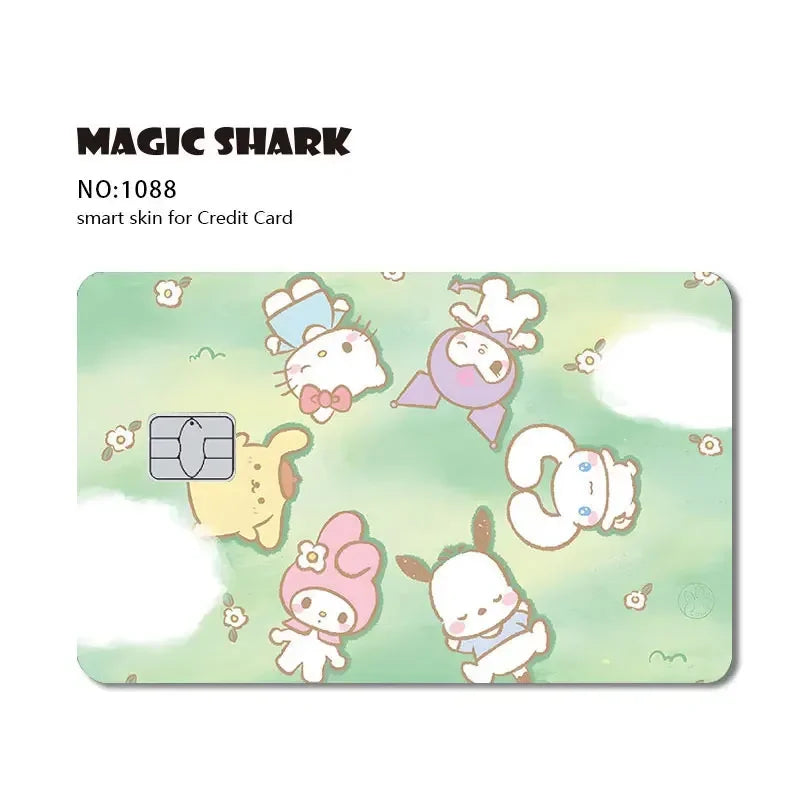 2025 New Arrival Cute Hello Kitty Frog Matte Front Side PVC Sticker Skin Film Cover for Debit Credit Card
