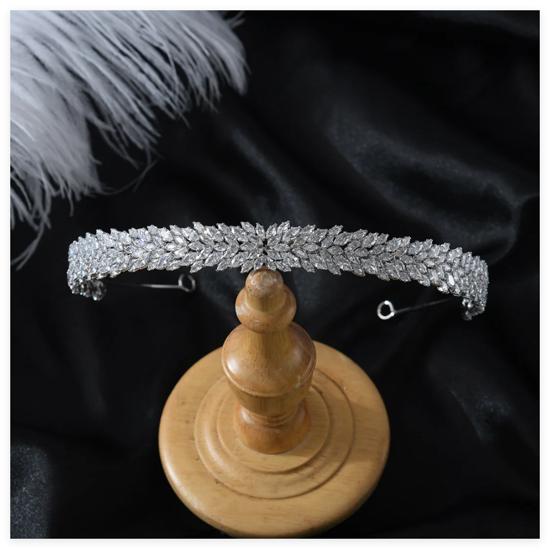 Luxury Bridal Headband Wedding Hair Accessories Cubic Zirconia Bride Headdress Tiaras Crowns For Women Diadem Jewelry Headwear