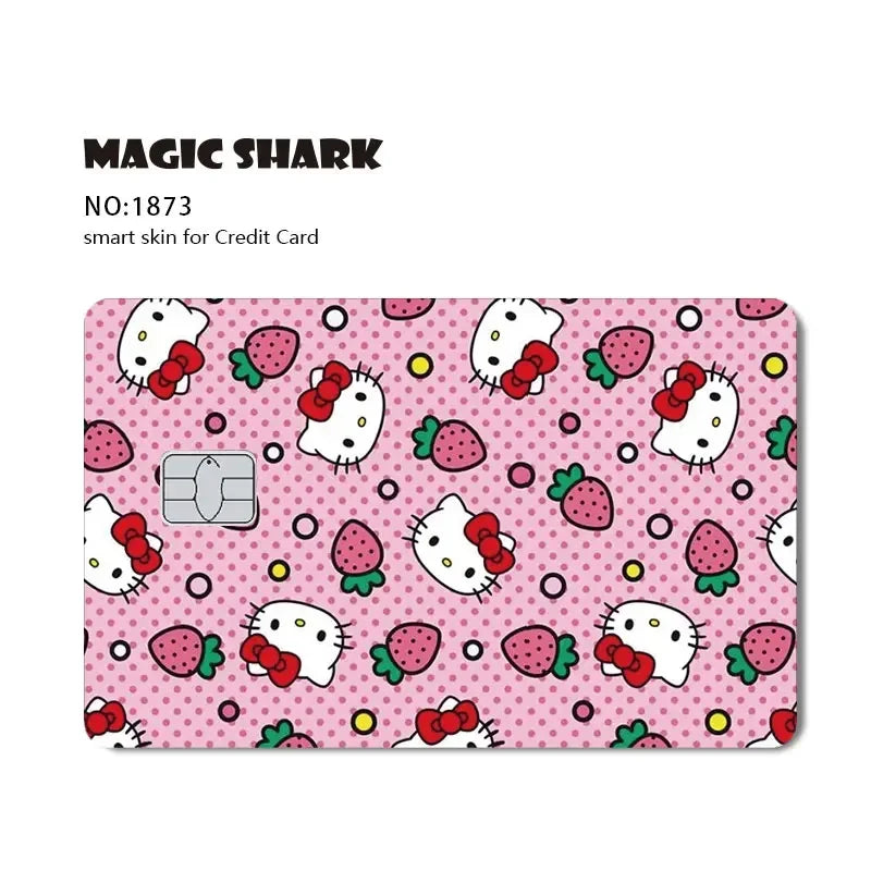 2025 New Arrival Cute Hello Kitty Frog Matte Front Side PVC Sticker Skin Film Cover for Debit Credit Card