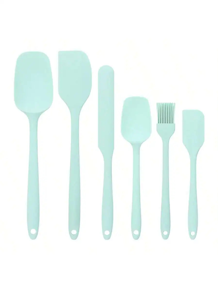 6Pcs Silicone Spatula Set Food Grade Cream Mixing Spoon Non Stick Heat Resistant Spatulas for Cooking Baking Mixing Baking Tools