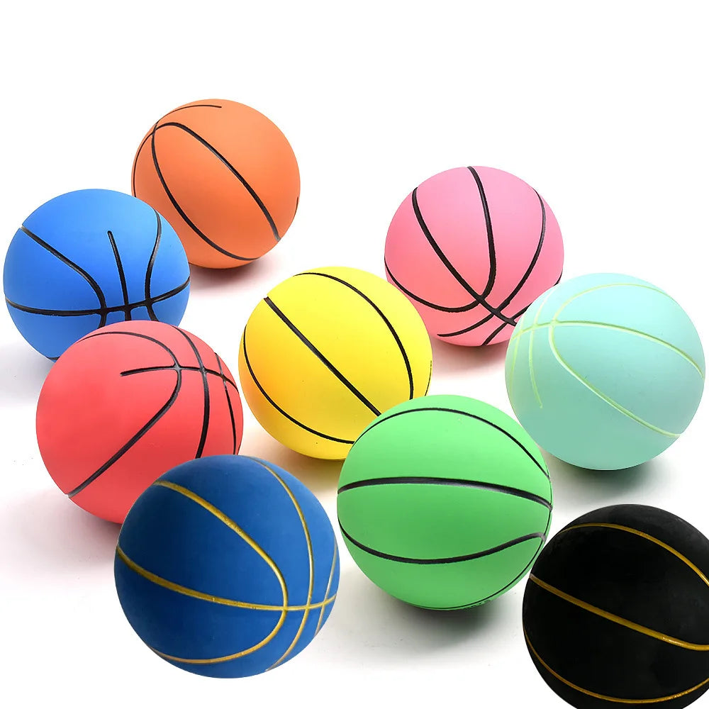 6cm Ultra-high Elastic Mini Rubber Small Basketball Decompression Hollow Elastic Ball Children's Toy MINI Basketball Gift