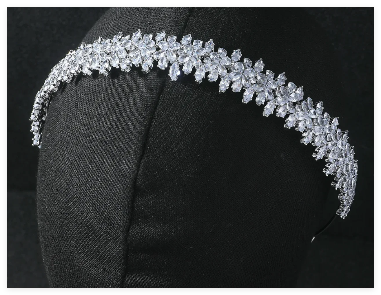 Luxury Bridal Headband Wedding Hair Accessories Cubic Zirconia Bride Headdress Tiaras Crowns For Women Diadem Jewelry Headwear