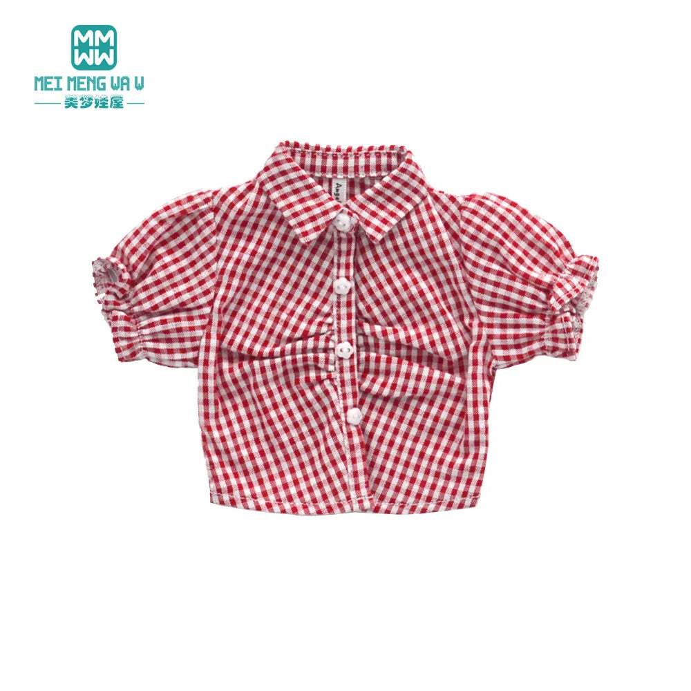 BJD 43-60cm 1/3 1/4 Doll Clothes Joint smart Doll Stylish Plaid Shirt Accessories Girl Gift