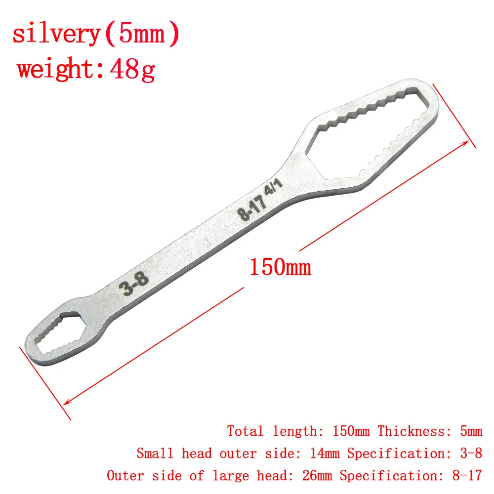 3-17mm multifunctional double end box wrench 8-22mm hexagonal solid wrench for tightening various diameter screws and nuts