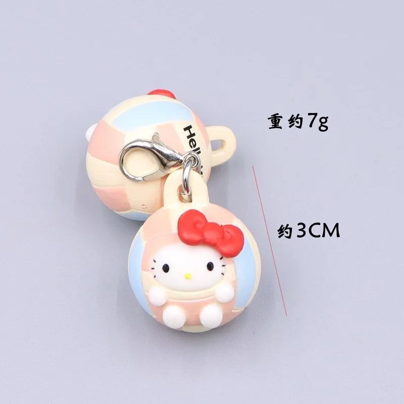 Kawaii Hello Kitty Toy Cute Anime Cat Keychain Backpack Phone Case Decoration Cartoon Festival Gift Women Accessories Wholesale