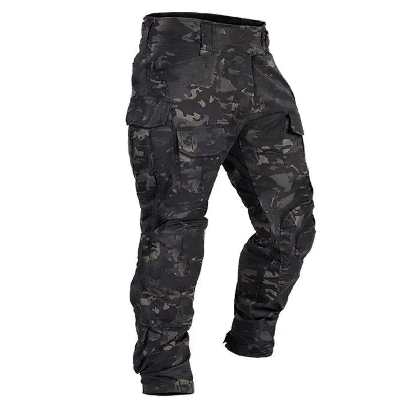 Versatile Men's Tactical Pants, Combat Trousers with Knee Pads, Camo Cargo Sport Pants for Hunting and Hiking( Not knee pads)