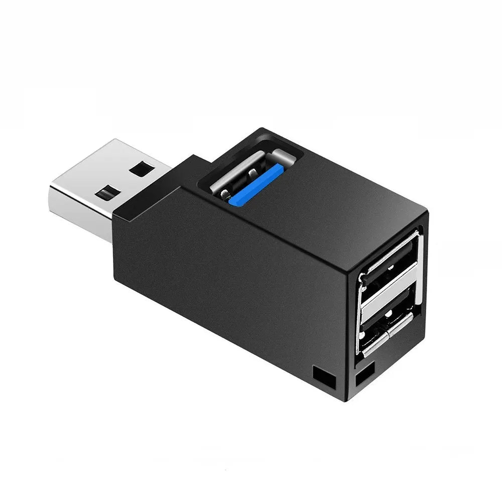 FASO USB 3.0 HUB Adapter Extender Mini Splitter Box 1 to 3 Ports High Speed USB 2.0 For PC Laptop U Disk Card Reader