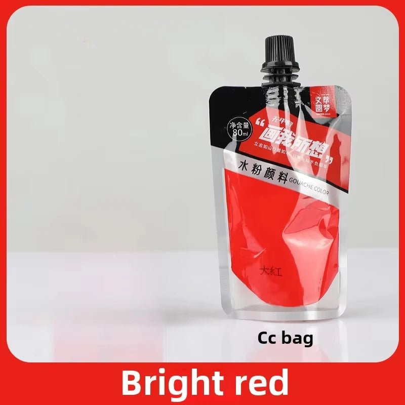 Gouache Pigment Pack Gouache Refill Jelly Pigment Art Students Special Beginners Children's Non-Toxic Super Gouache 80ml