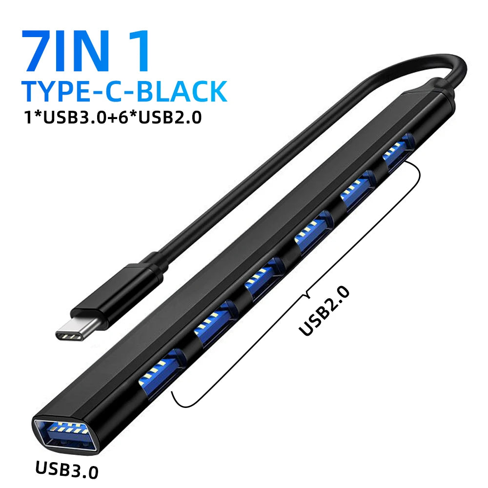 USB HUB USB C Type C HUB USB 3.0 2.0 Adapter Multi Splitter High Speed 5Gbps For PC Macbook Docking Station Computer Accessories