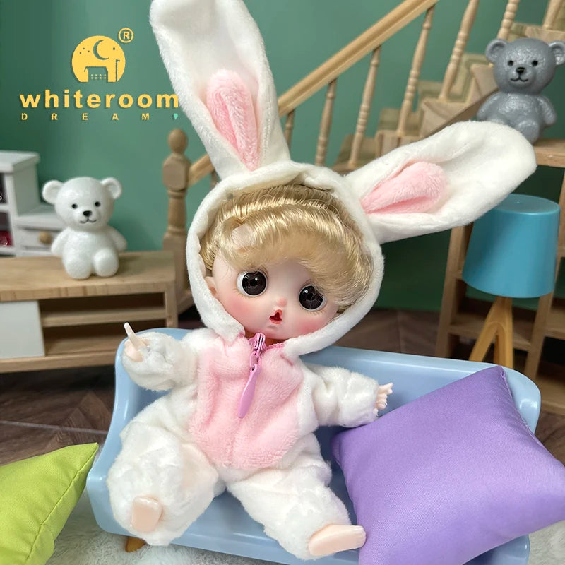 Kawaii Pocket Mini BJD Doll 10Cm Ob11 Dolls Clothes Outfit Dress Surprise 1/12 Baby Bjd Dolls Figure Toys Accesso for Girls Gift
